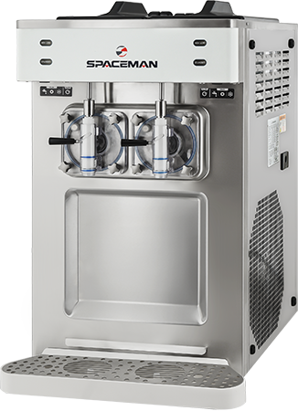 Spaceman 6378AH Soft Serve Ice Cream Machine with Air Pump and 2 Hoppers -  208/230V, 1 Phase